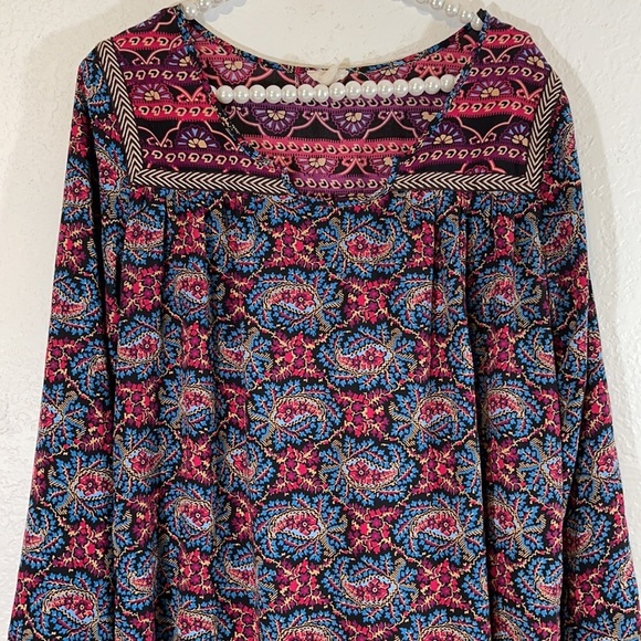 ONE CLOTHING Paisley Tunic Boho Dress Size Medium - Picture 3 of 5